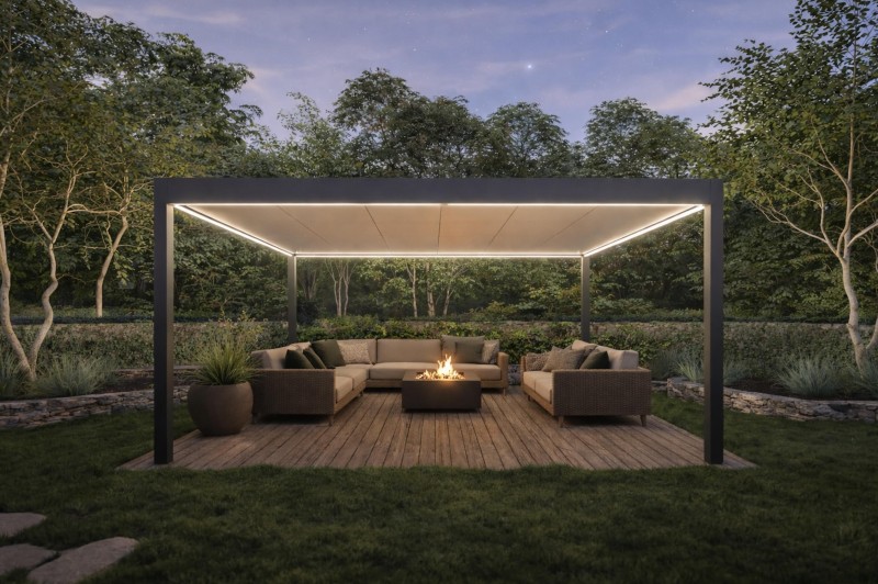 Installation d'un carport gris en aluminum avec panneaux fixe près de la Ciotat