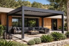 pergolas bioclimatique grise anthracite